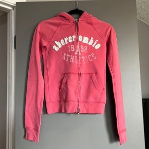 Pink Abercrombie Zip Up Hoodie
